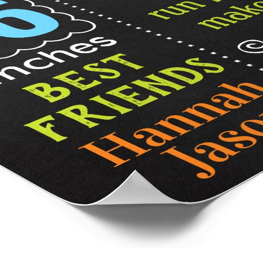 科学不機嫌科学者誕生日黒板 ポスター (角)