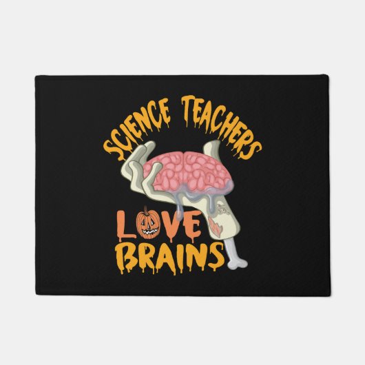 科学先生おもしろいTシャツ用ハロウィーンギフト ドアマット (正面)