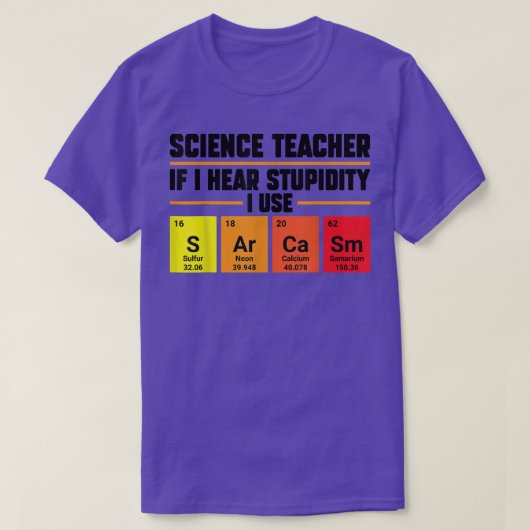 科学先生もし愚か者の耳教えに入る Tシャツ (デザイン正面)