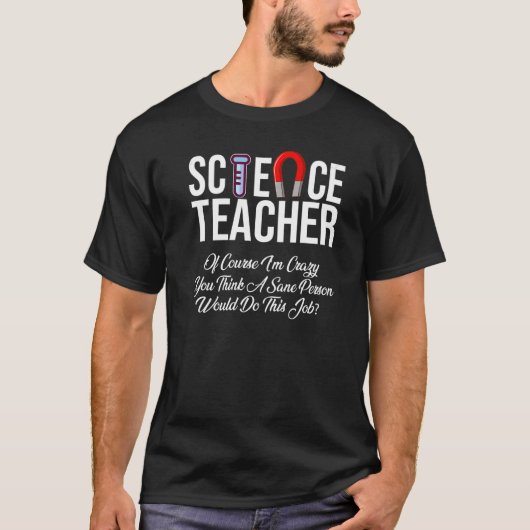 科学先生もちろん私は科学熱狂するプレミウだ Tシャツ (正面)
