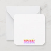 科学先生カスタム静止メモ帳ギフト ノートカード (裏面)