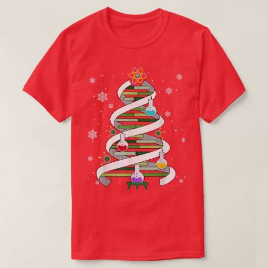 科学先生クリスマスの木のための科学おもしろい Tシャツ (デザイン正面)