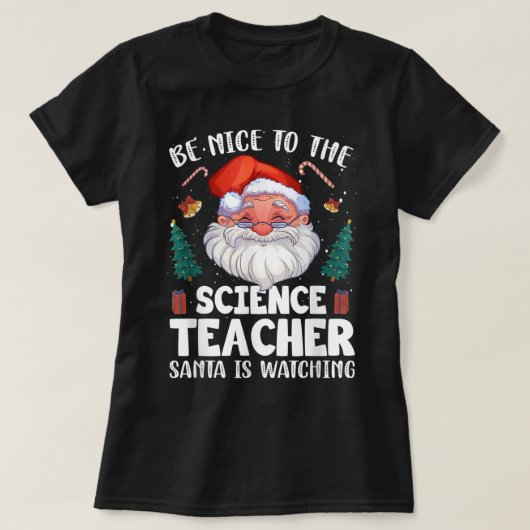 科学先生サンタ・クリスマス Tシャツ (デザイン正面)