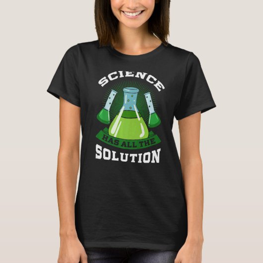 科学先生ソリューション学校教育者の教育 Tシャツ (正面)
