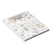 科学先生パーソナライズされたプリントリンゴ本 ノートパッド (アングル)