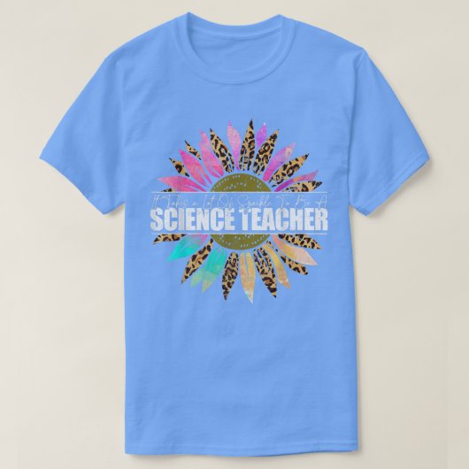 科学先生ヒョウひまわりS、おもしろいバックS Tシャツ (デザイン正面)