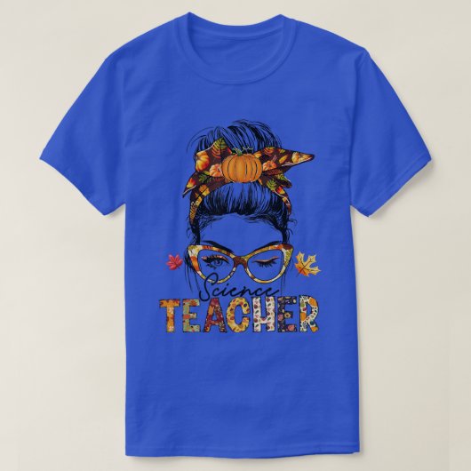 科学先生メッシーブン秋ビベス秋感謝してい Tシャツ (デザイン正面)