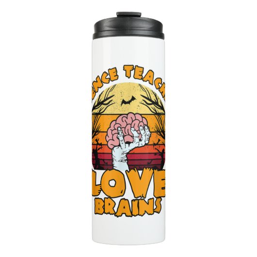 科学先生ラブブレインハロウィンおもしろい タンブラー (正面)