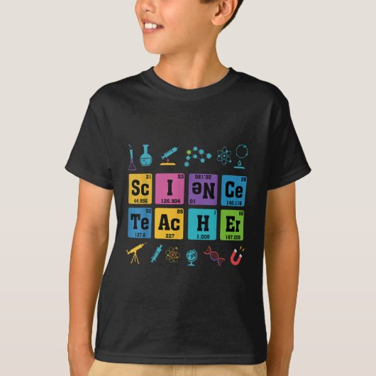 科学先生化学元素周期表 Tシャツ (正面)