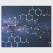 科学先生化学教授ネイビーブルー ラッピングペーパー (フラット)