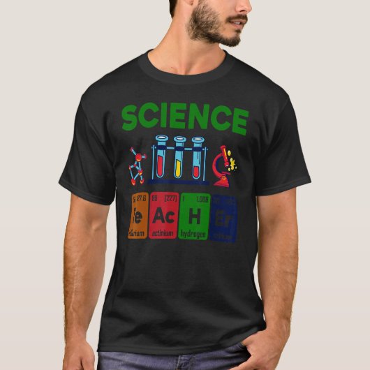 科学先生化学者ヴィンテージ Tシャツ (正面)