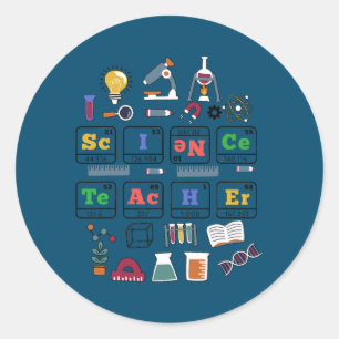 科学先生周期表化学元素 ラウンドシール