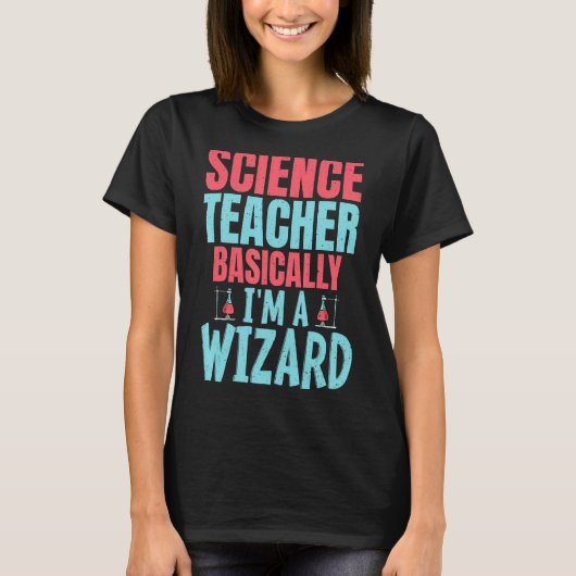 科学先生基本的には魔法使い Tシャツ (正面)