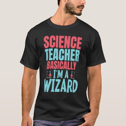 科学先生基本的には魔法使い Tシャツ (正面)
