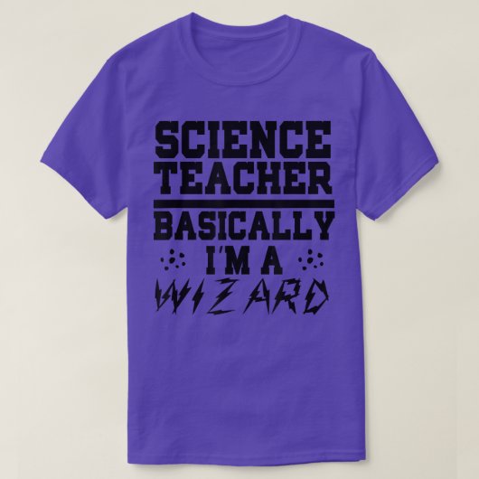 科学先生基本的に私は魔法使いおもしろい- Tea Tシャツ (デザイン正面)
