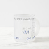 科学先生学生ラボビーカー卒業ギフト フロストグラスマグカップ (正面右)