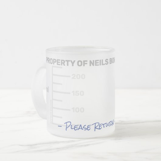 科学先生学生ラボビーカー卒業ギフト フロストグラスマグカップ (正面左)