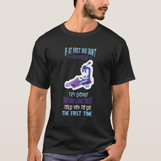 科学先生実験顕微鏡化学Sc Tシャツ (正面)
