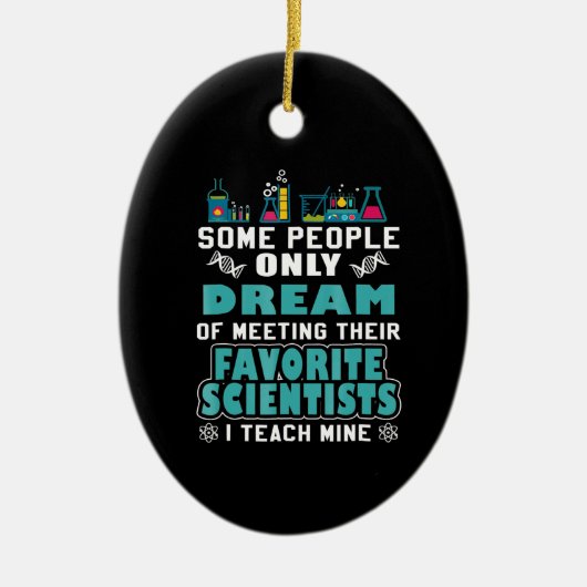 科学先生教え生物化学物理学 セラミックオーナメント (正面)