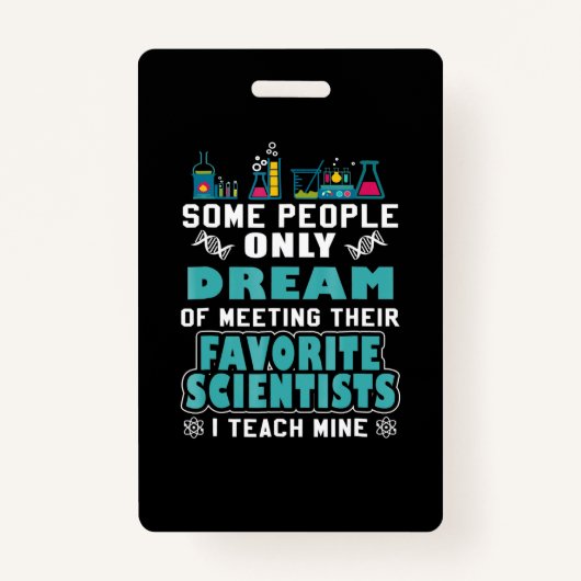 科学先生教え生物化学物理学 バッジ (正面)