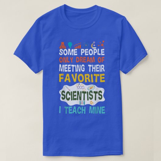 科学先生教えT生物化学物理 Tシャツ (デザイン正面)