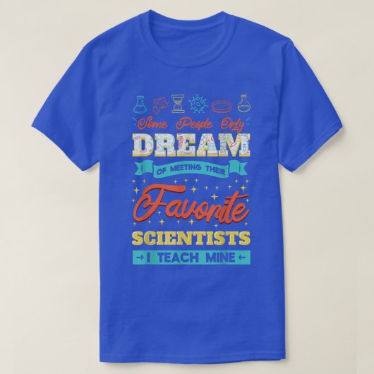 科学先生未来科学者学校教育者 Tシャツ (デザイン正面)