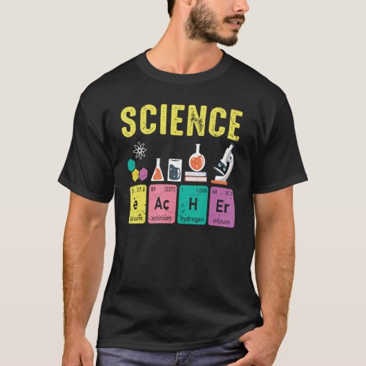 科学先生物理学者先生学生 Tシャツ (正面)