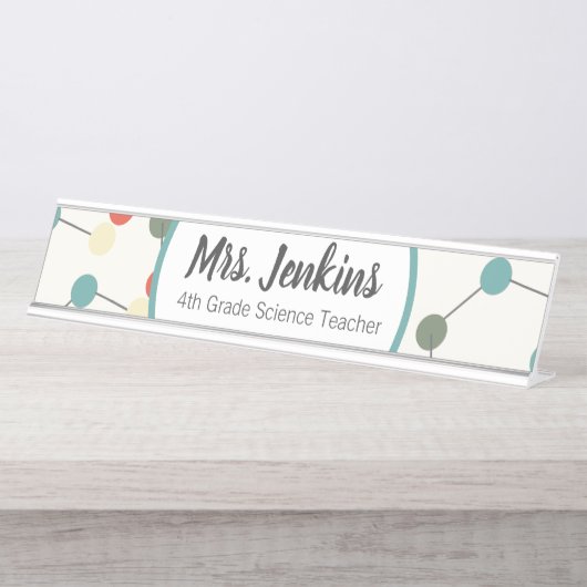 科学先生研究室ラボデスク名プレート デスクネームプレート (正面)