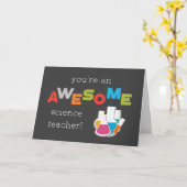 科学先生鑑賞日試験管素晴らし カード (黄色い花)