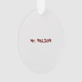 科学先生、実験メリークリスマス オーナメント (裏面)