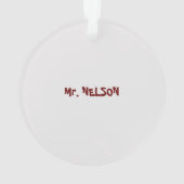 科学先生、実験メリークリスマス オーナメント (裏面)