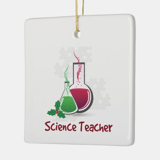 科学先生、実験メリークリスマス セラミックオーナメント (左)