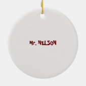 科学先生、実験メリークリスマス セラミックオーナメント (裏面)