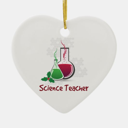 科学先生、実験メリークリスマス セラミックオーナメント (正面)