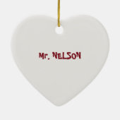 科学先生、実験メリークリスマス セラミックオーナメント (裏面)