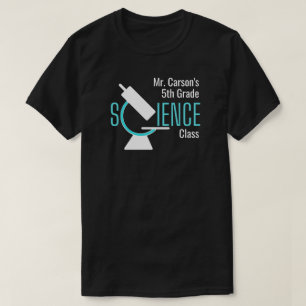 科学先生 顕微鏡クパーソナライズされたラス Tシャツ