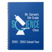 科学先生 |顕微鏡ノートパーソナライズされたブック ノートブック (正面)