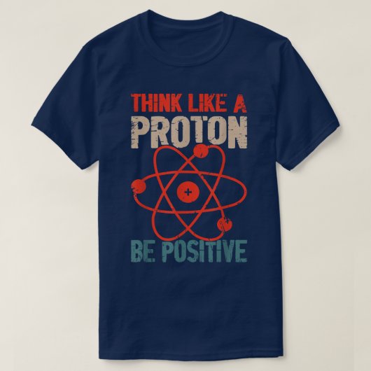 科学前向き考えの考え陽子とBe Tシャツ (デザイン正面)