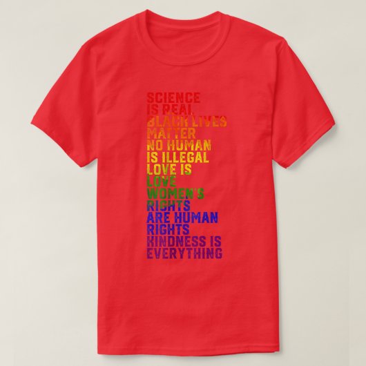 科学動揺しては実在LGBTの要件である Tシャツ (デザイン正面)