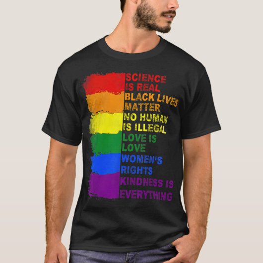 科学動揺しては実在LGBTの要件である Tシャツ (正面)