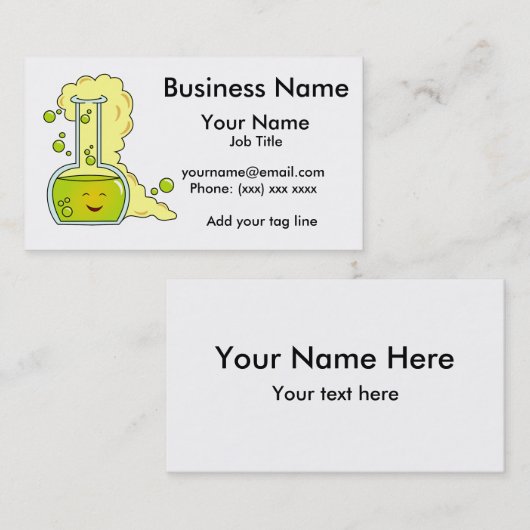 科学化学ビーカー 名刺 (正面/裏面)