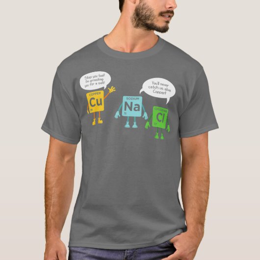 科学化学周期表科学おもしろい者 Tシャツ (正面)
