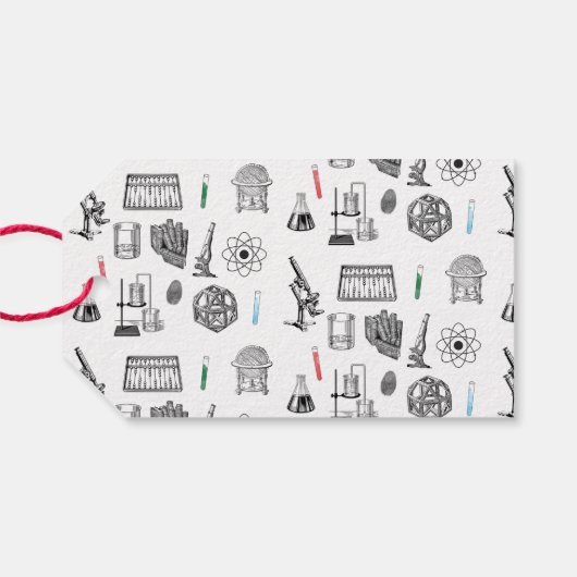 科学化学研究者誕生日パーティーテーマ ギフトタグ (裏面横)