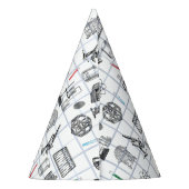 科学化学科学者パターン パーティーハット (裏面)