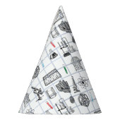 科学化学科学者パターン パーティーハット (左)