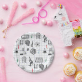 科学化学科学者パターン ペーパープレート (パーティー)