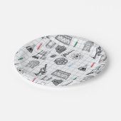 科学化学科学者パターン ペーパープレート (アングル)