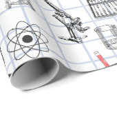 科学化学科学者パターン ラッピングペーパー (ロールコーナー)