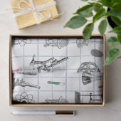 科学化学科学者パターン 薄葉紙 (ギフト)