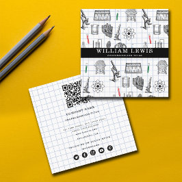 科学化学科学者QRコードソーシャルメディア スクエア名刺